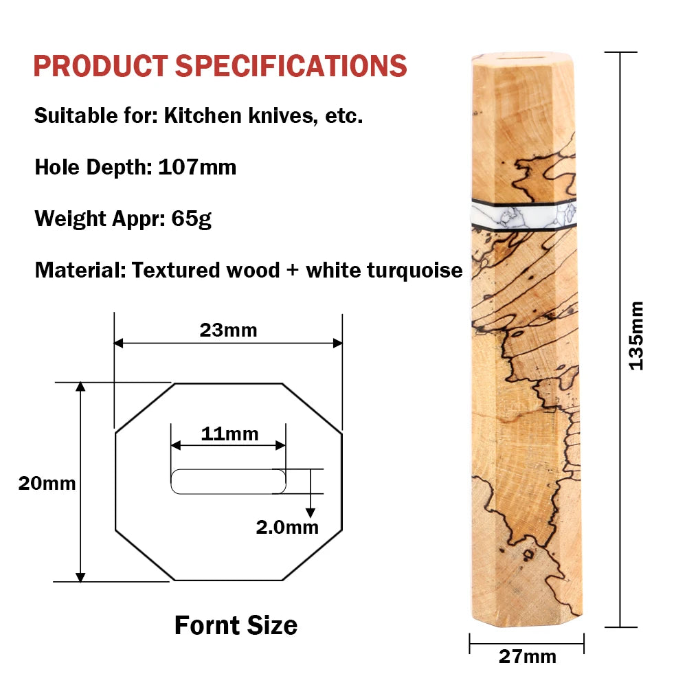 XITUO Octagonal Wood Knife Handle – DIY Chef & Damascus Knife Knife Handle Qst DB-25411