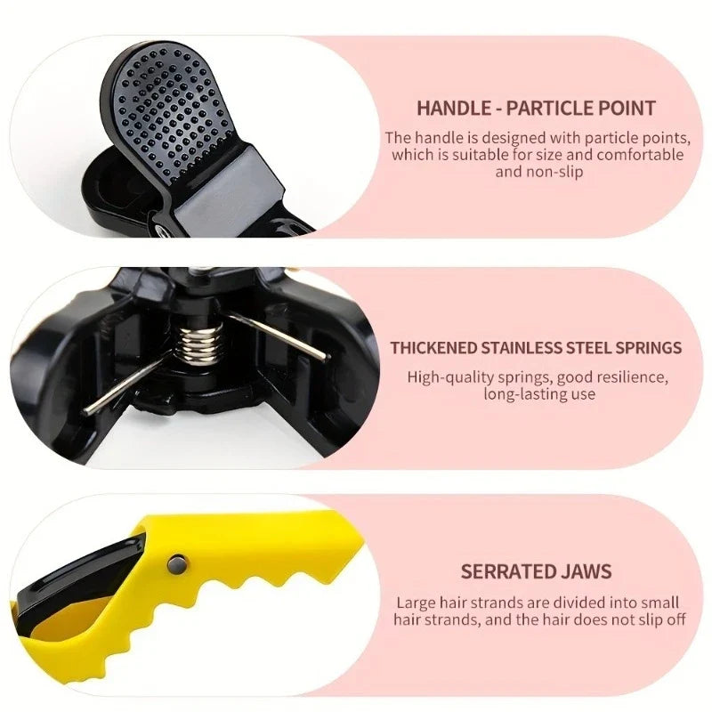 Professional Alligator Hair Clips Salon Sectioning Clamps Salon Hair Clips Qme