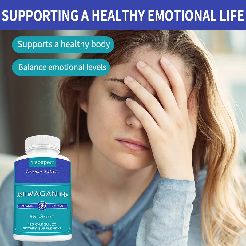 1000mg Organic Ashwagandha Capsules – Energy, Mood & Sleep Herbal Supplement Qst