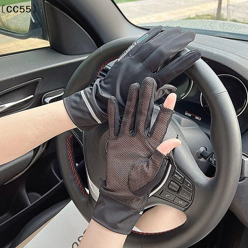 Women's UV Sun Protection Gloves – Touchscreen Breathable Mesh Sun Protection Gloves Qst