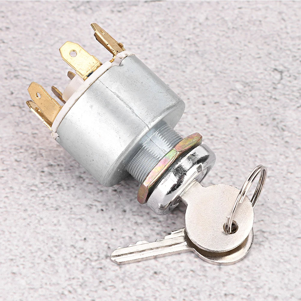 12V 4-Position Ignition Switch Lock with Keys – Car Motorcycle Boat Ignition Switch Lock Qst