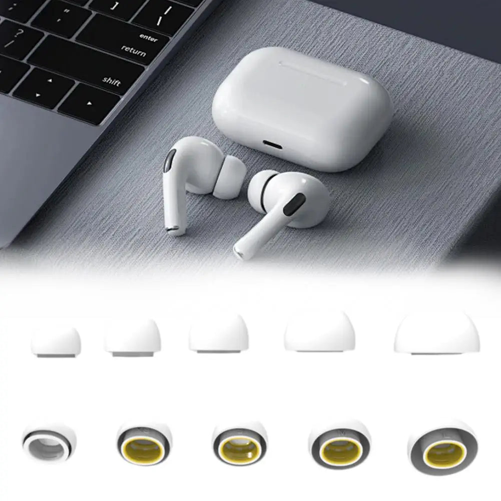 Silicone Replacement Ear Tips for AirPods Pro 3 – Soft Fit Replacement Ear Tips Qme
