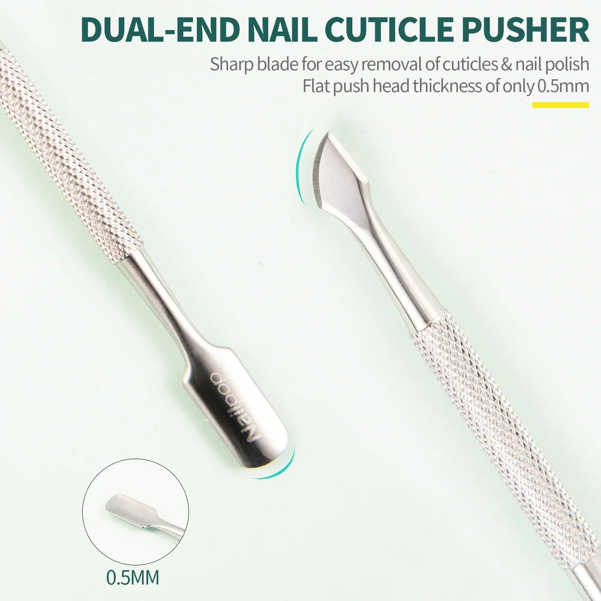 Nailpop Stainless Steel Cuticle Trimmer & Pusher Set Cuticle Trimmer Set Qme