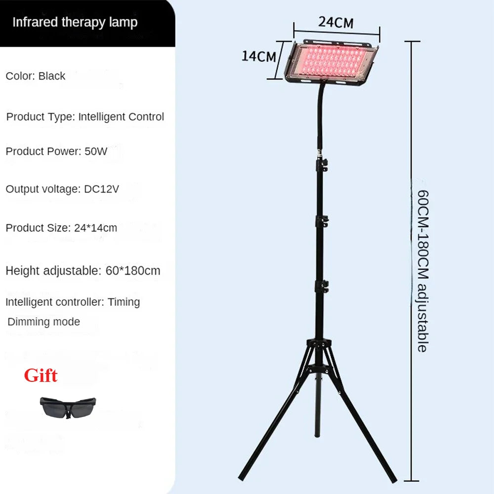 96 LED Red Light Therapy Lamp 660nm 850nm with Stand | Skin Care Red Light Therapy Lamp Qst Lamp with bracket