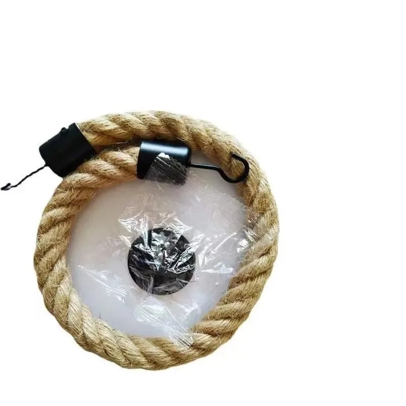 Retro Hemp Rope Toilet Paper Holder – No-Drill Wall Mount Toilet Paper Holder Qme