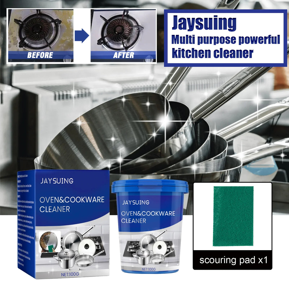 Cookware Cleaner Paste – Pot & Pan Rust & Scale Remover Cookware Cleaner Paste Qme
