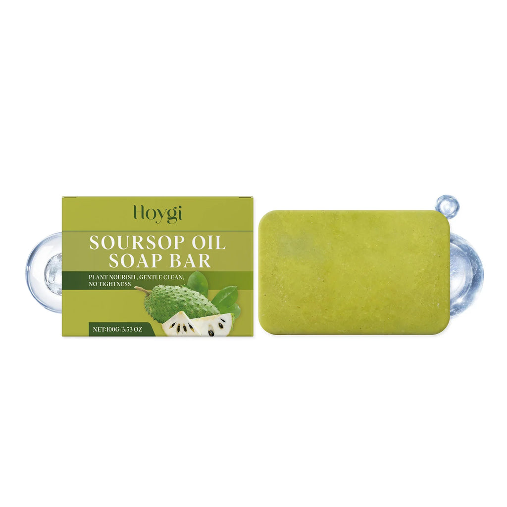 Hoygi Soursop Oil Soap – Moisturizing Body Cleansing Bar Moisturizing Bar Soap Qst 100g