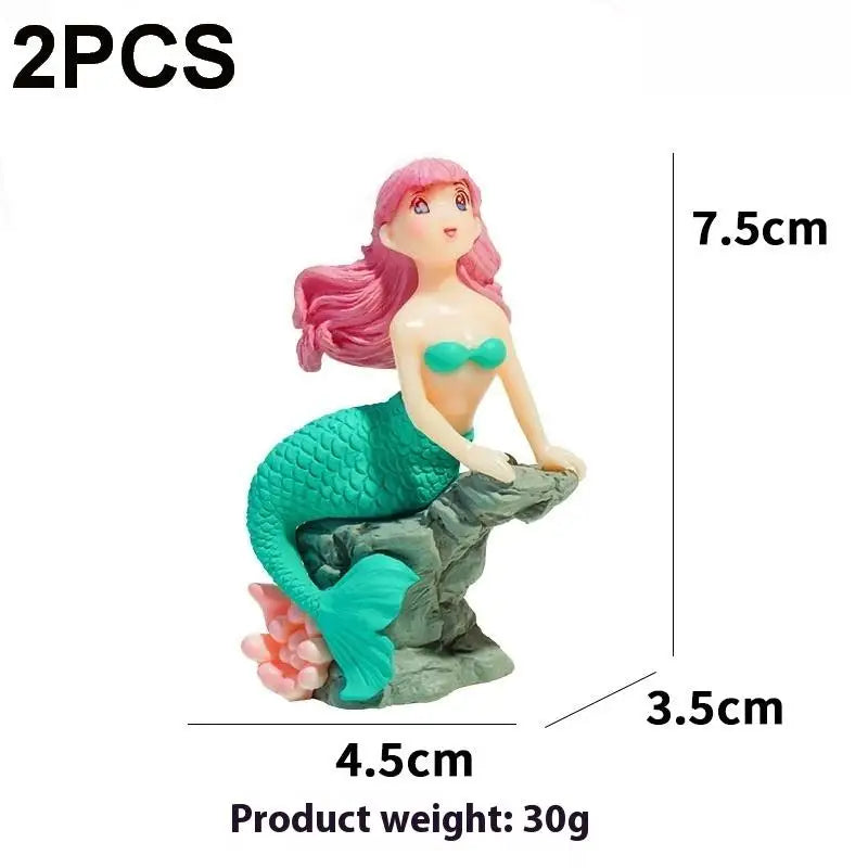 Aquarium Suspension Figurine Ornaments – Fish Tank Decor Set Aquarium Figurine Ornament Qme Pink