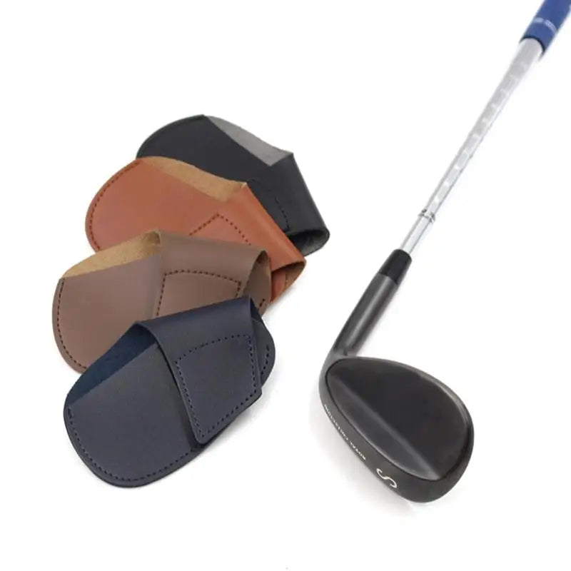 Universal PU Leather Golf Iron Head Covers – Putter & Wedge Golf Head Cover Qme
