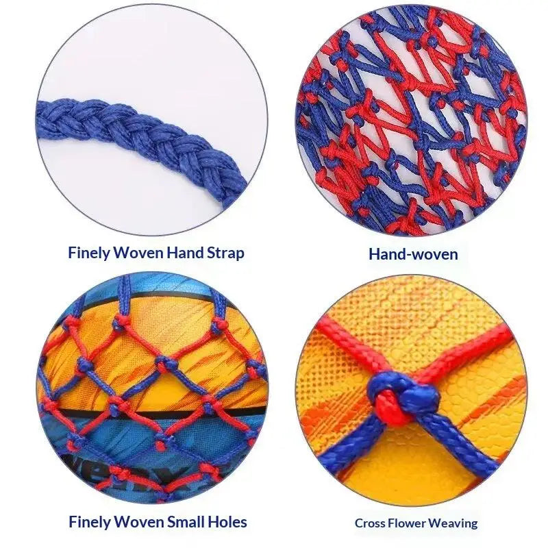 Nylon Mesh Ball Net Bag – Portable Drawstring Sports Pouch Sports Ball Bag Qst