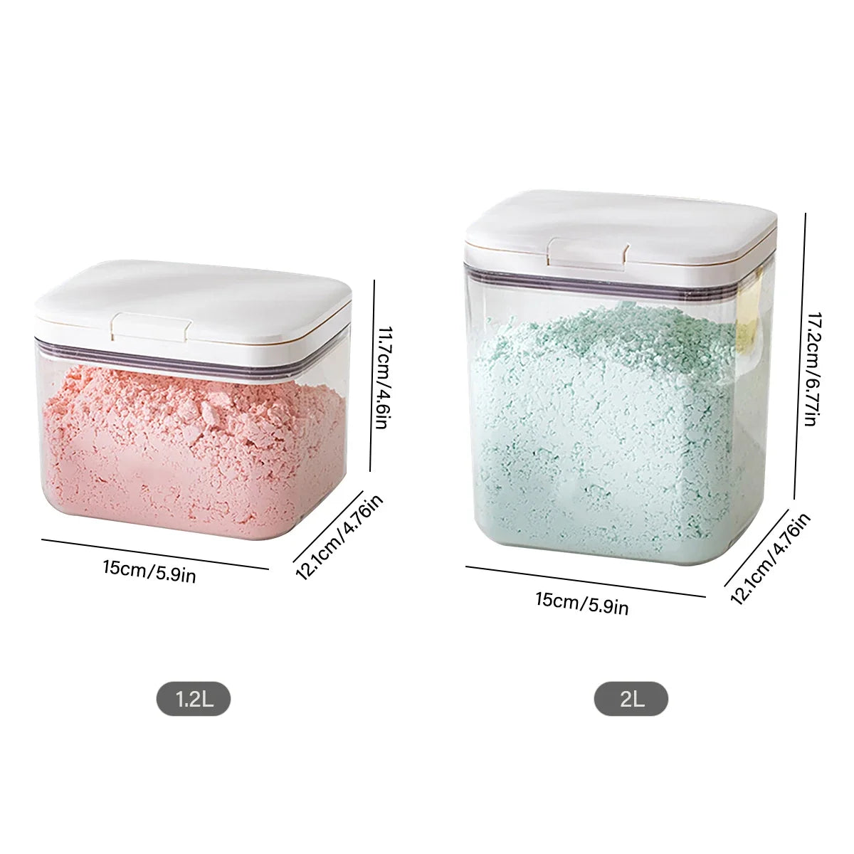 Large Capacity Face Mask Powder Storage Container – Pop-Up Lid Beauty Storage Container Qme