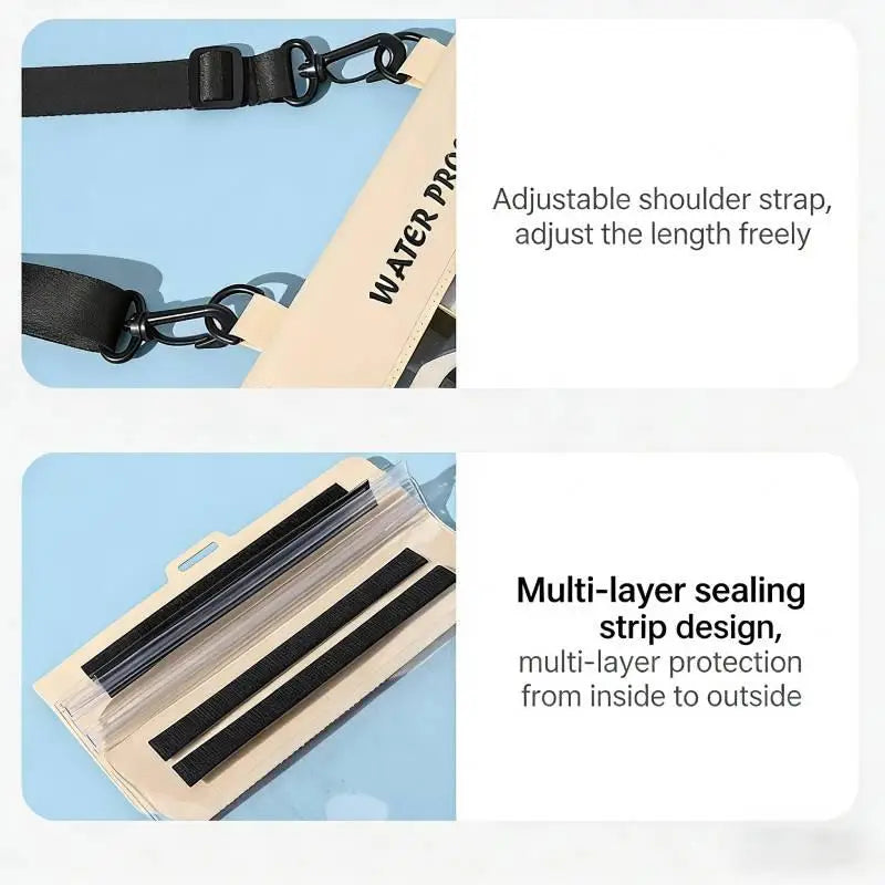 Universal Waterproof Phone Pouch | Full Touch Transparent Window Waterproof Phone Pouch Qme