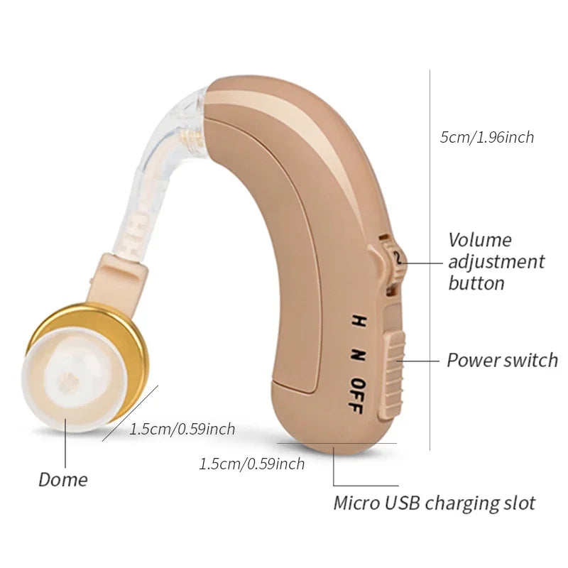 Rechargeable Hearing Amplifier – Adjustable Tone & Volume Hearing Amplifier Qst