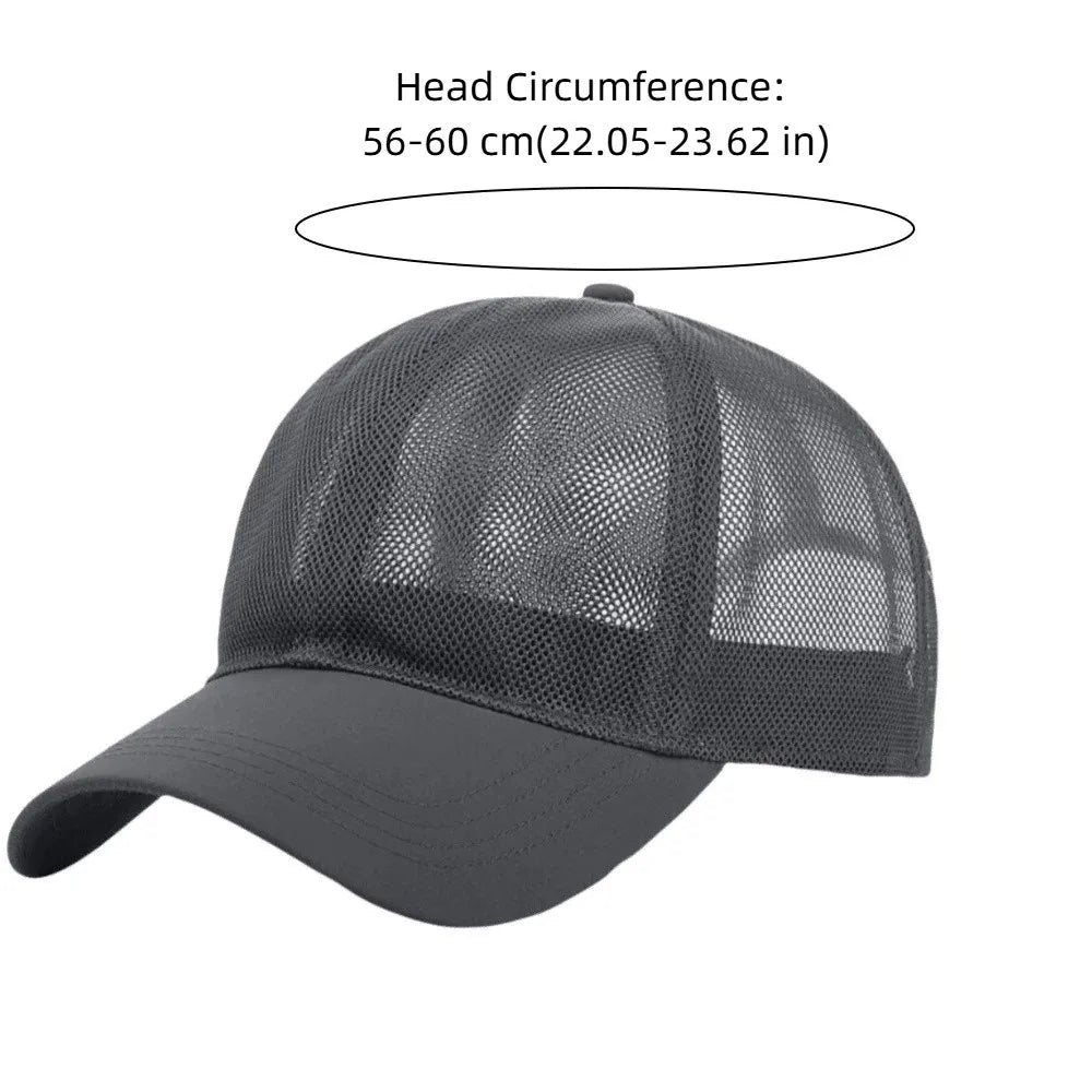 Adjustable Full Mesh Baseball Cap – Sun Protection, Quick Dry Mesh Baseball Cap Qme