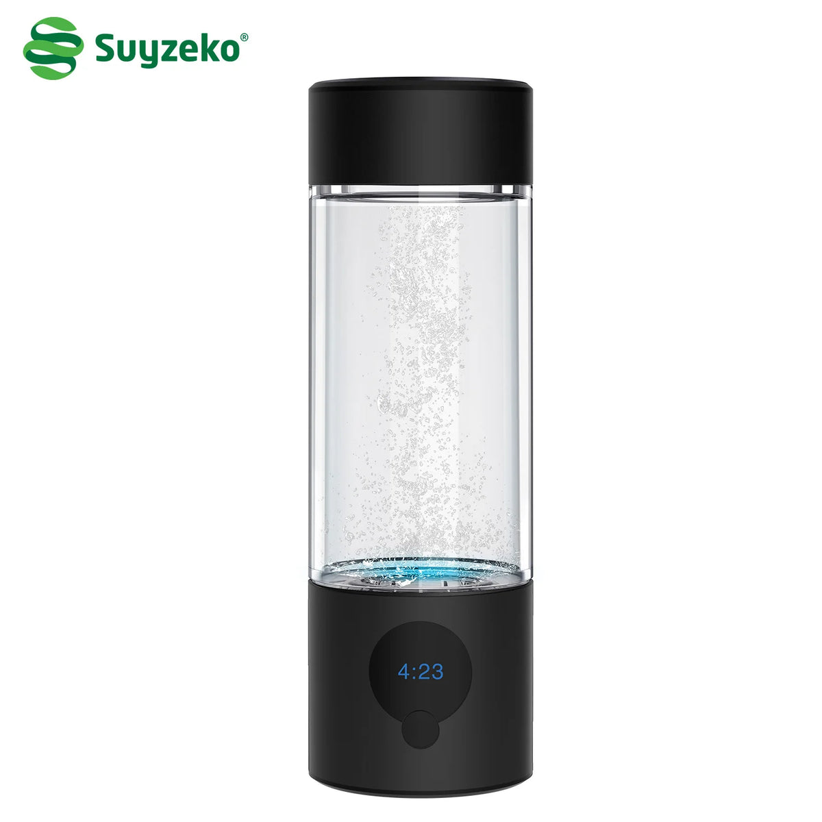 Suyzeko Hydrogen Water Bottle Generator 6000ppb + Nasal Cannula Hydrogen Water Ionizer Qst Black China Mainland