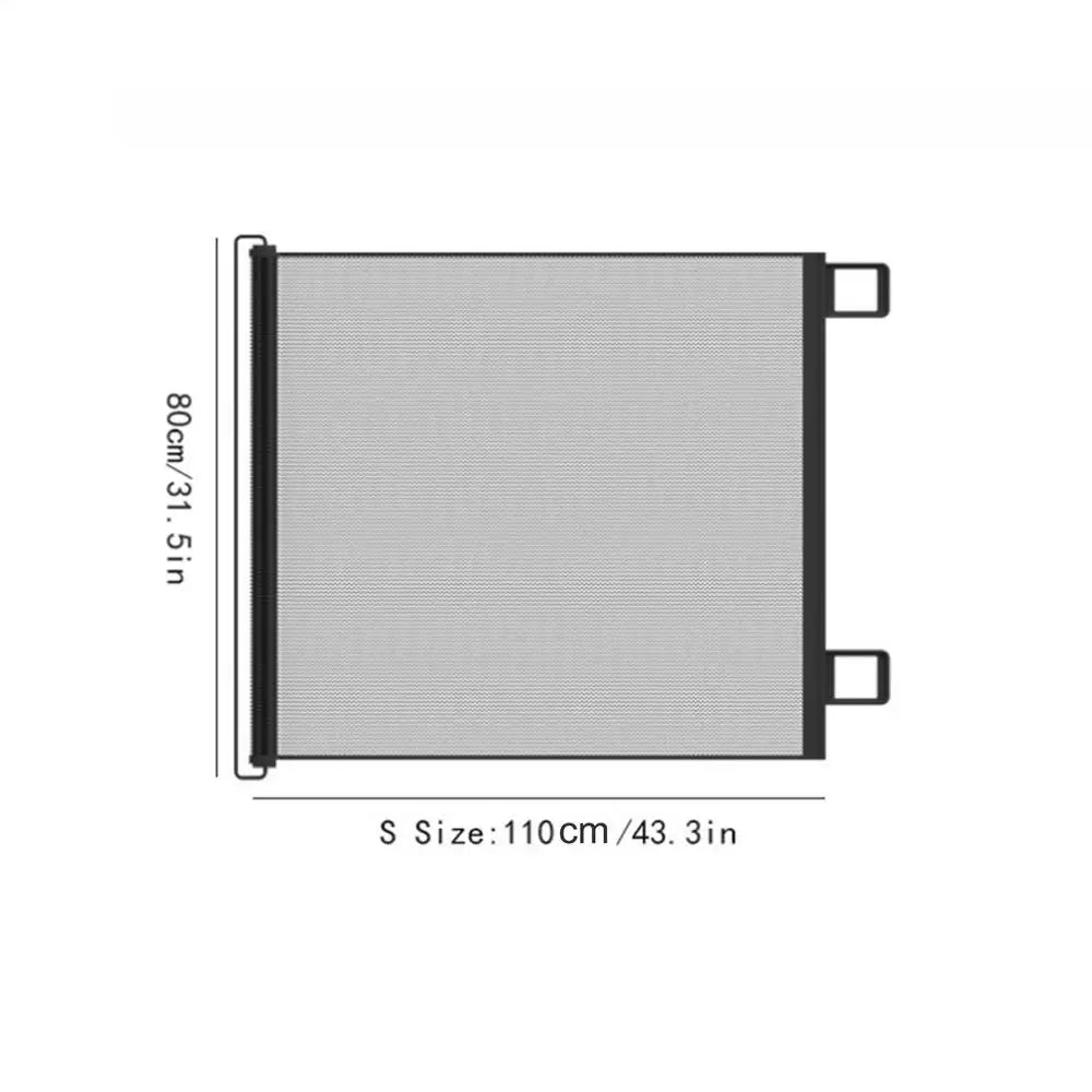 Retractable Pet Gate Mesh – No-Drill Childproof Net Fence Retractable Pet Gate Qme 110x80cm