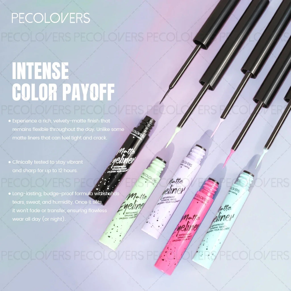 Qme Colored Matte Dip Liquid Eyeliner | Klein Blue & More Liquid Eyeliner Qme