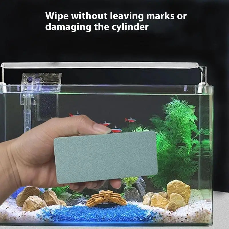 Fish Tank Glass Cleaner – EVA Scrubber, Scale & Water Mark Remover Aquarium Glass Cleaner Qst