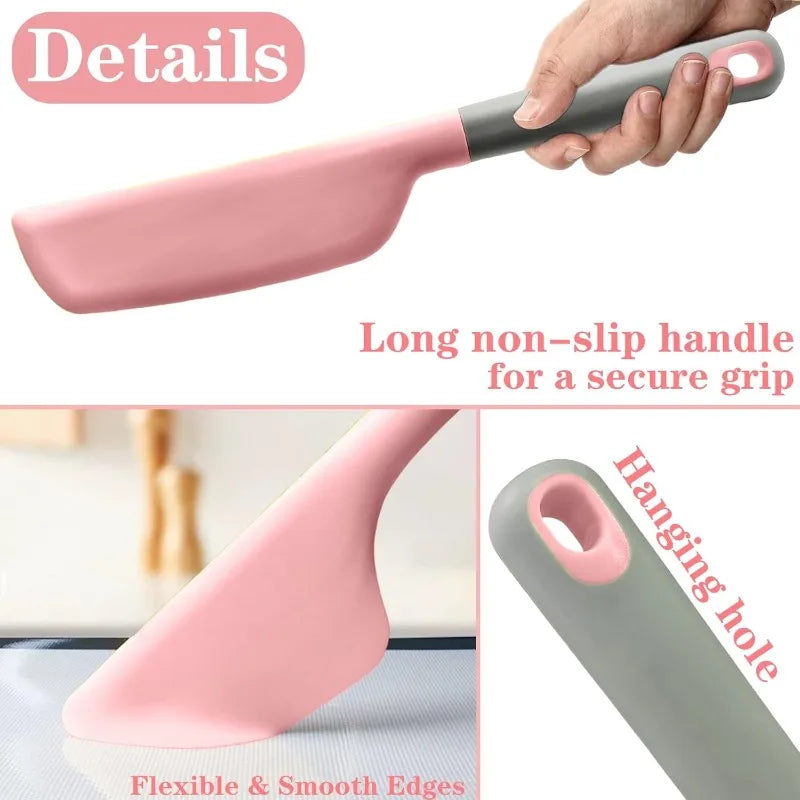 Galavilly Silicone Spatula – Heat-Resistant Non-Stick Turner Silicone Spatula Qme