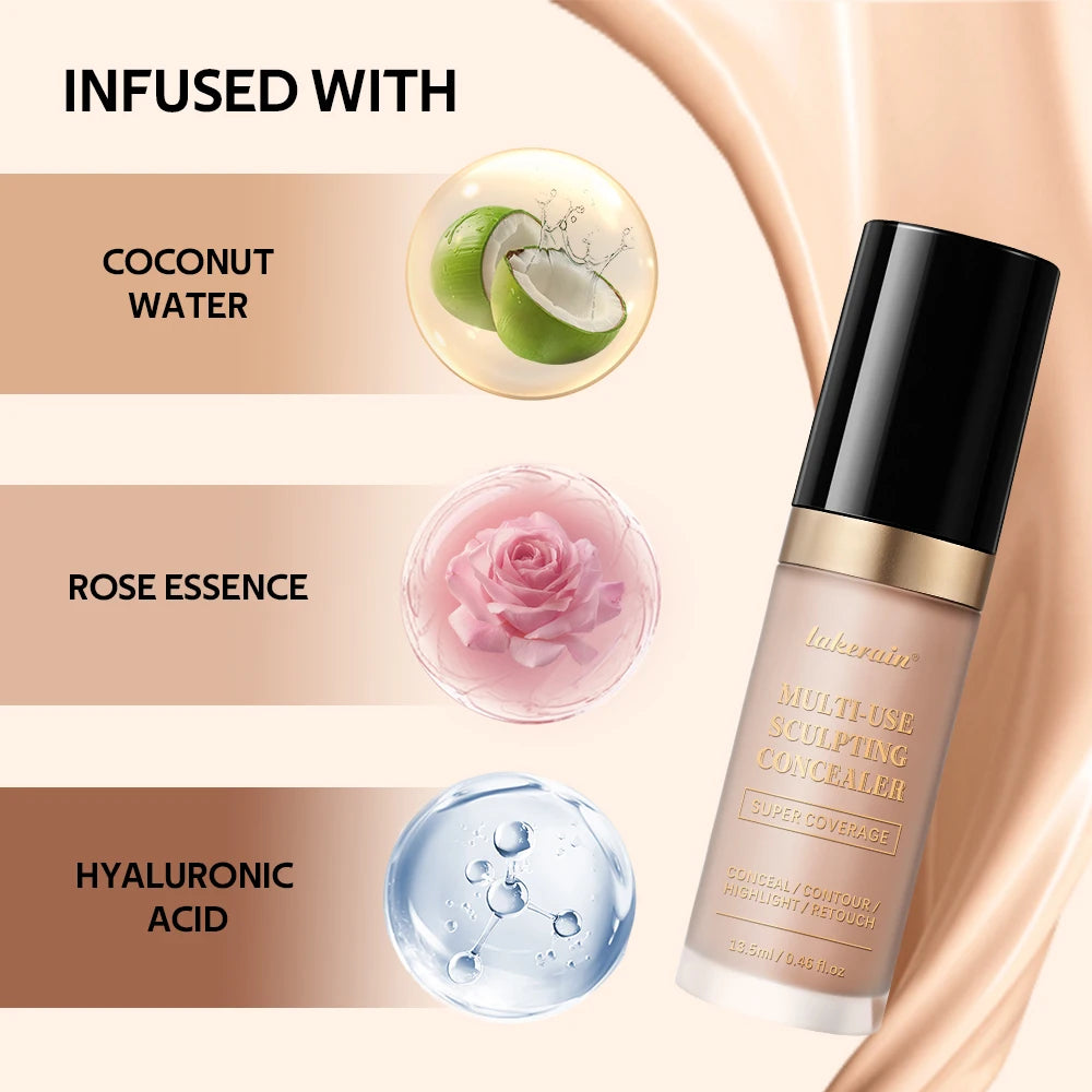 Lakerain Liquid Concealer – Full Coverage & Long-Lasting Liquid Concealer Qst