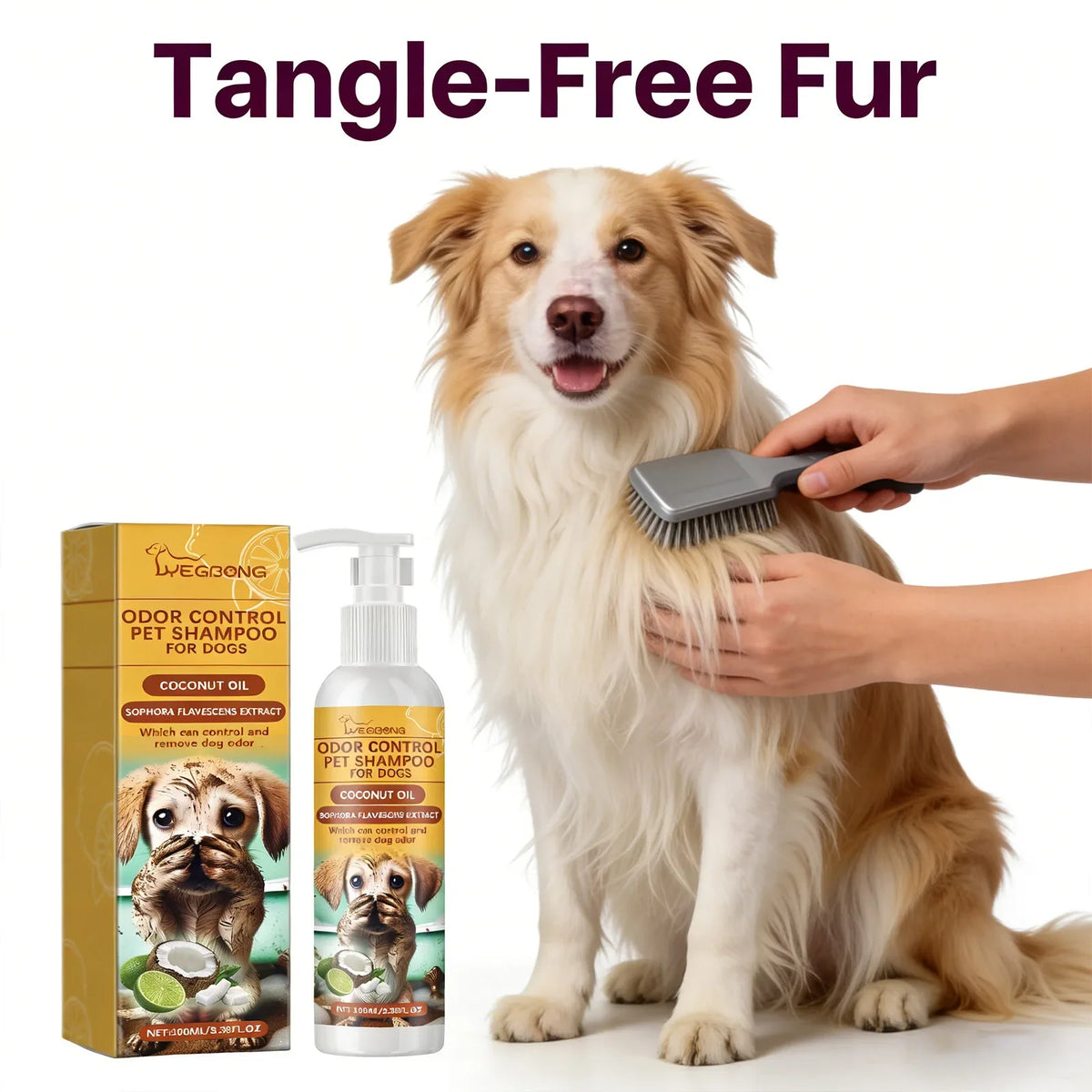 Hypoallergenic Dog Shampoo – Stain Remover & Odor Control Dog Grooming Shampoo Qme