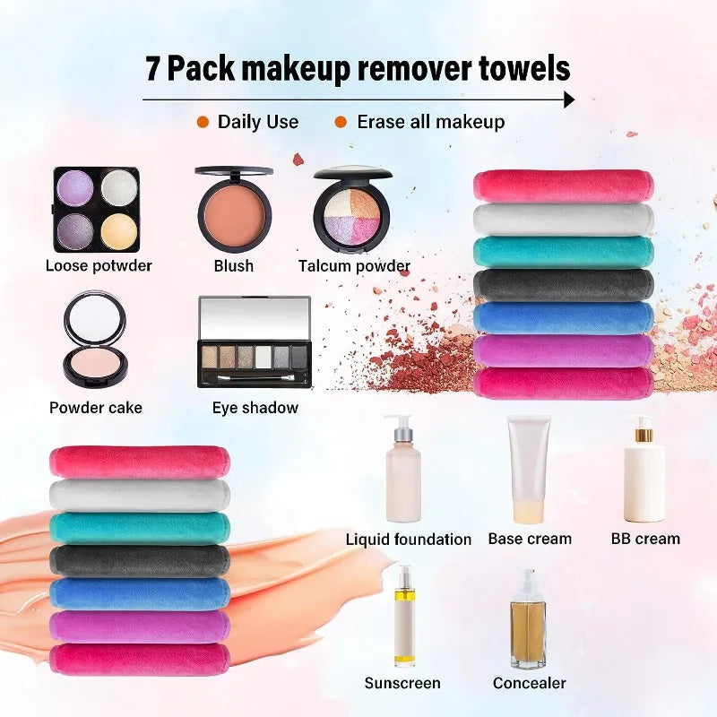 Reusable Makeup Remover Cloths – 5 Cotton Face Wash Pads Makeup Remover Pads Qme