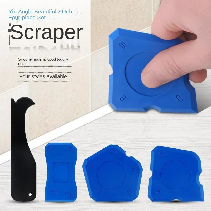 4-Piece Silicone Caulking Tool Set – Professional Sealant Kit Caulking Tool Set Qme