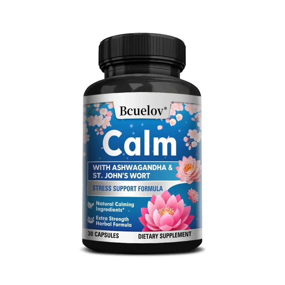 Ashwagandha & Rhodiola Capsules – Energy, Mood & Focus Herbal Supplement Qst 30 count-1 bottle