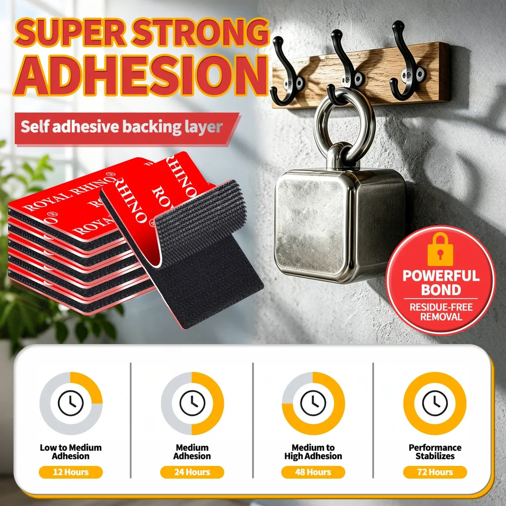 Self-Adhesive Hook & Loop Pads | DIY Floor Fasteners – 15 Colors Hook & Loop Fastener Pads Qme