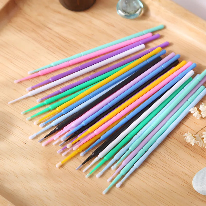 Disposable Microbrush Applicators for Eyelash Extensions 100pcs Lash Applicator Brush Qme