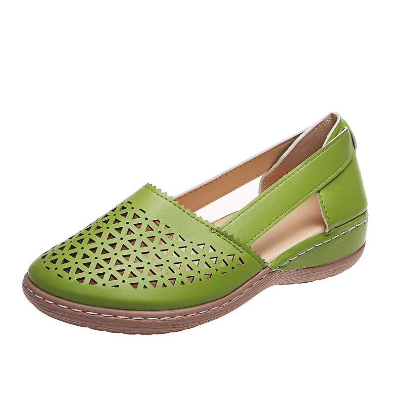 Women's Retro Button Mary Jane Flat Sandals – Sizes 35–43 Women's Flat Sandals Qst Green 43