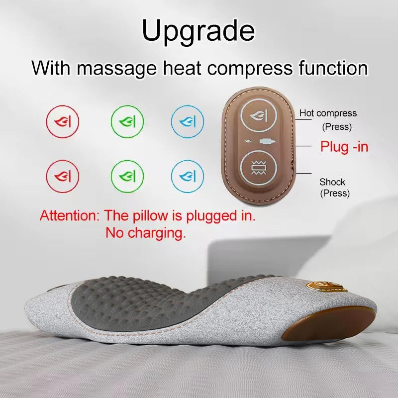 Electric Lumbar Massage Pillow – Ergonomic Waist Support Cushion Lumbar Massage Pillow Qst Light Gery