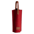 Felt Single Bottle Insulated Wine Tote Bag – Padded Carrier Wine Bottle Tote Bag Qme Red