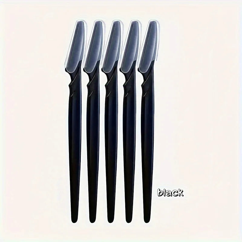 Multifunction Eyebrow Razor Kit – Precise Trimming & Shaping Eyebrow Razor Kit Qme 5Pcs-Black