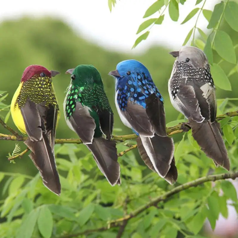 Simulation Feather Bird Garden Decor – Realistic Fake Bird Ornament Garden Bird Ornament Qme