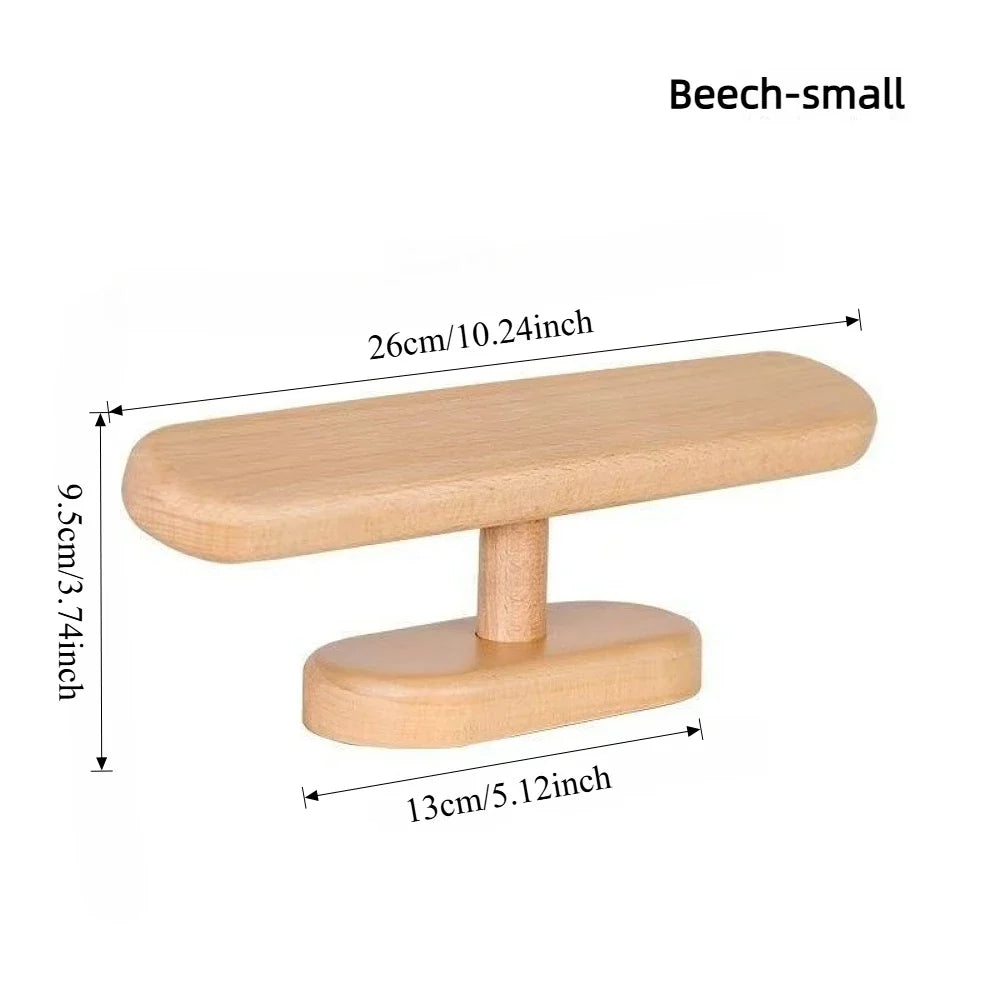 Wood Watch & Jewelry Organizer Hanging Rack – Beech & Walnut Jewelry Display Rack Qme beech-Small