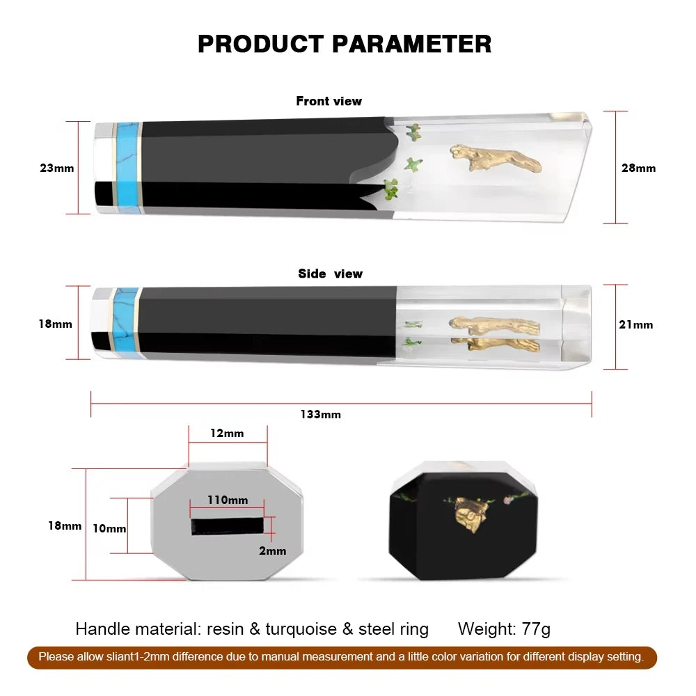XITUO Octagonal Knife Handle – Resin & Wood DIY Accessory Knife Handle Blank Qst DIY Handle