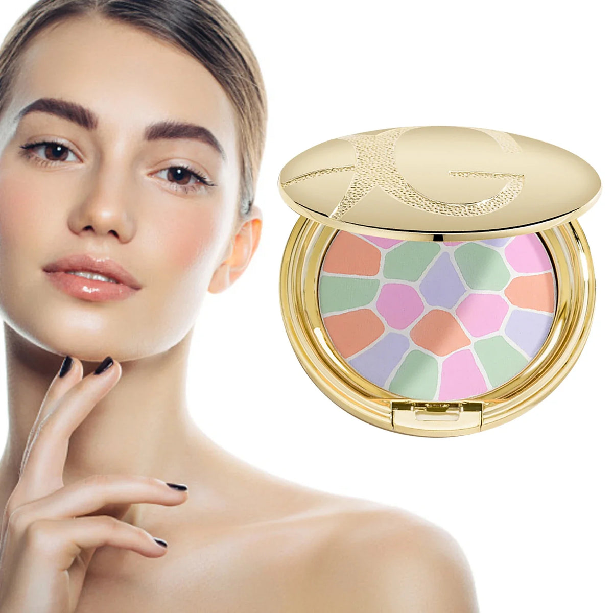 Qme Multi-Color Face Blush Palette – Matte & Pearlescent Face Blush Palette Qme