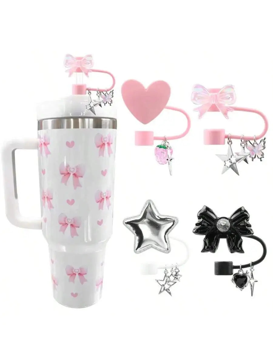 Strawberry Star Straw Lid Dust Cover for Stanley 40oz 30oz Drinkware Lid Cover Qme