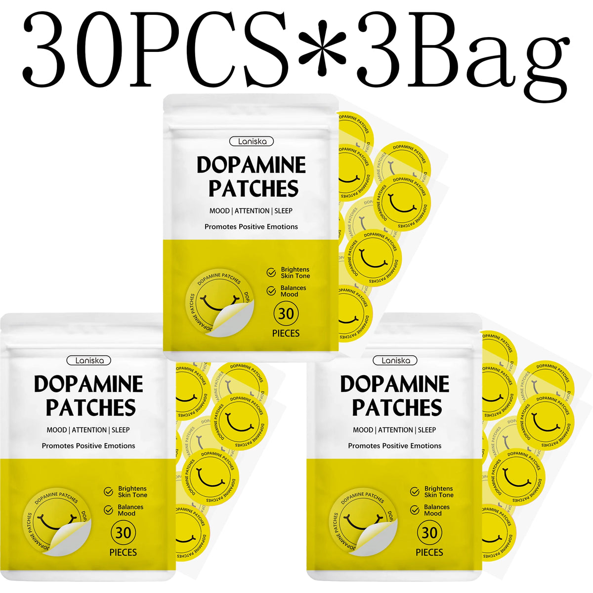 Laniska Portable Moisturizing Body Care Patch – Daily Skin Patch Moisturizing Skin Patch Qst 30PCS X 3Bag