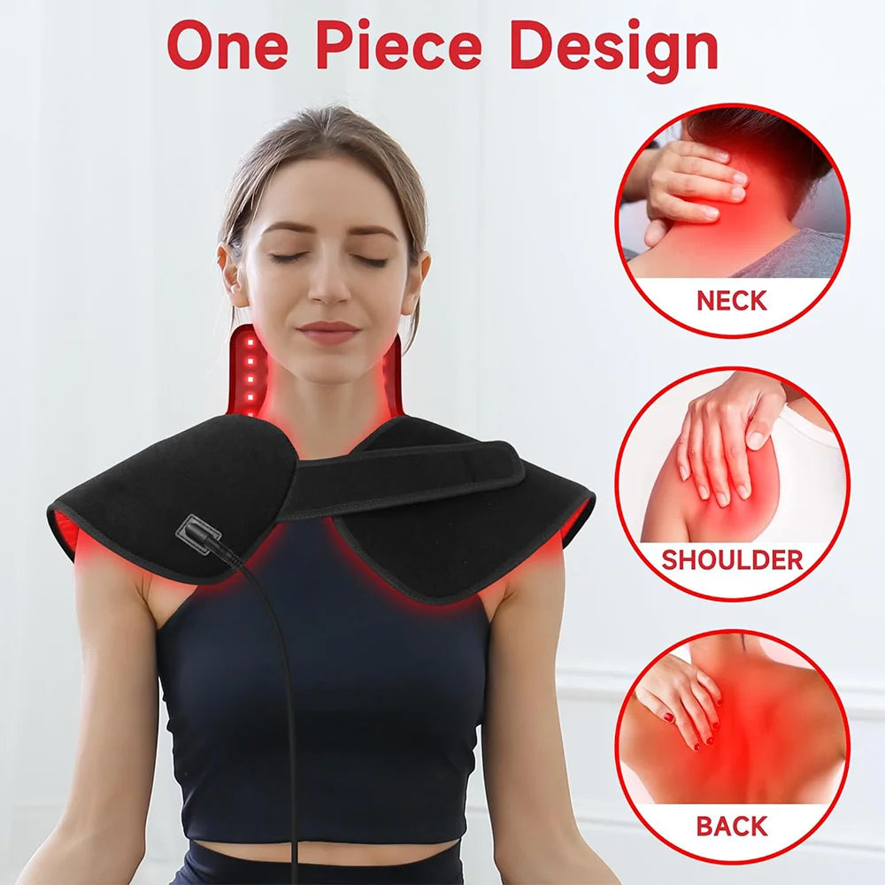 Red & Infrared Light Shoulder Wrap 660nm 850nm LED Pad Light Therapy Wrap Qst