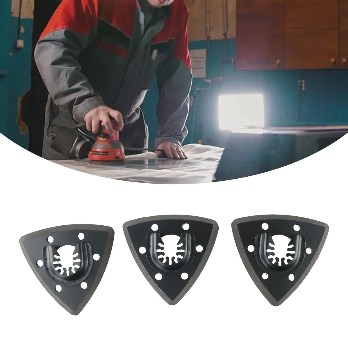 Triangular Sanding Pads 93mm Oscillating Multi-Tool – 3-Pack Oscillating Tool Pads Qme