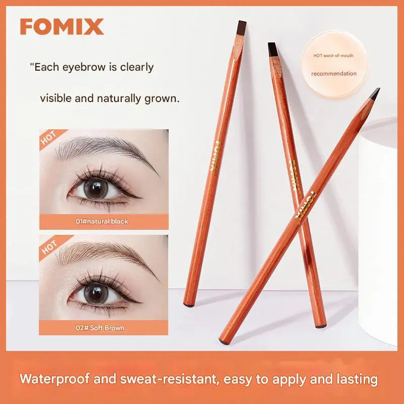 Qme Hard Eyebrow Pencil – Waterproof Matte Long-Lasting Eyebrow Pencil Qme