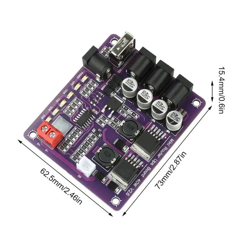 Mini UPS Board 40W Battery Backup 5V 9V 12V Router Power Supply UPS Power Board Qme