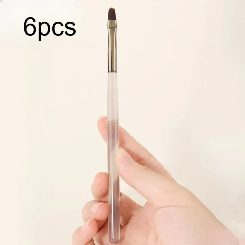 Elastic Gradient Nail Brush – Soft Bristles for Ombre Art Nail Art Brush Qme 6pcs