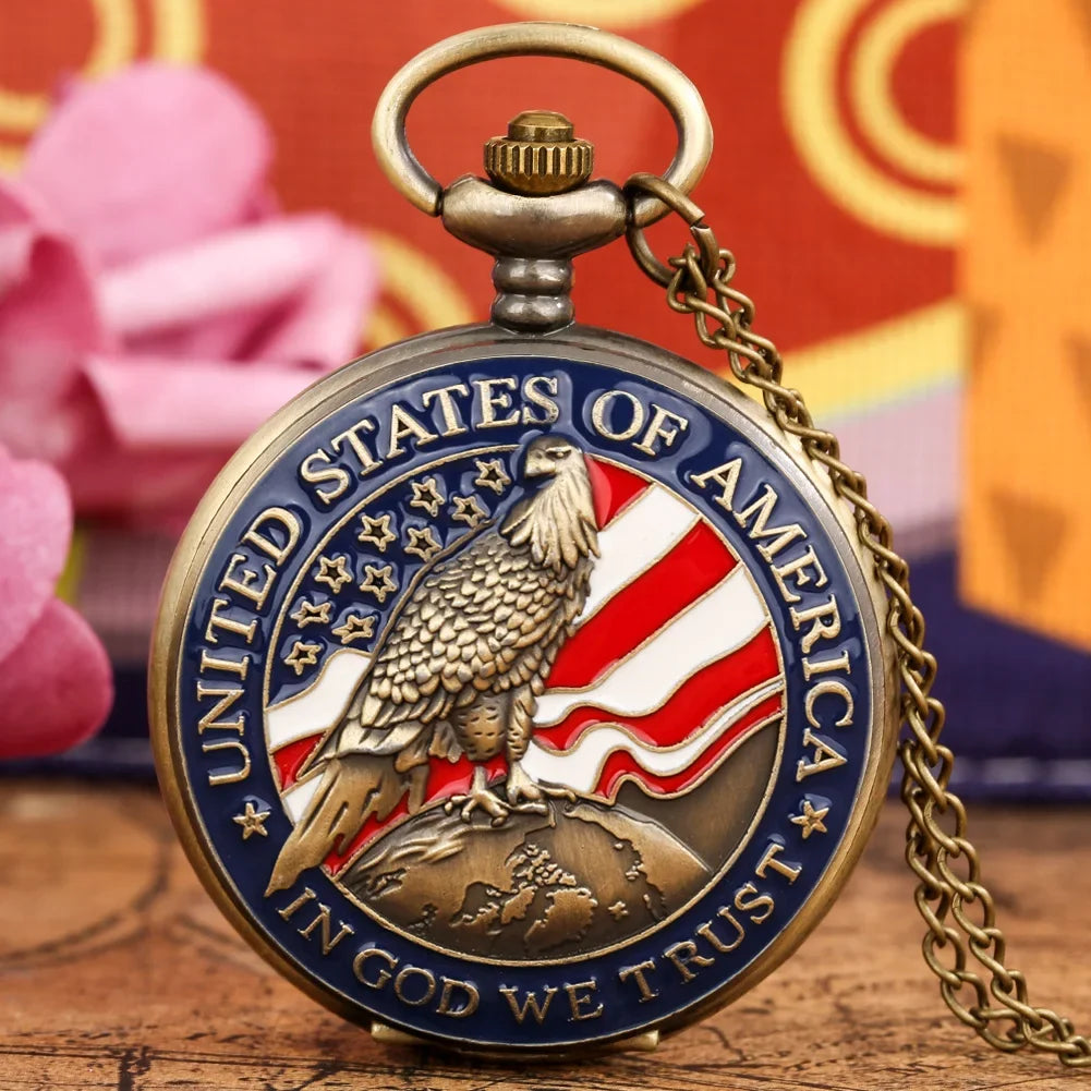 Antique Bronze Pocket Watch Pendant – Vintage Collectible Pendant Necklace Charm Qme Bronze