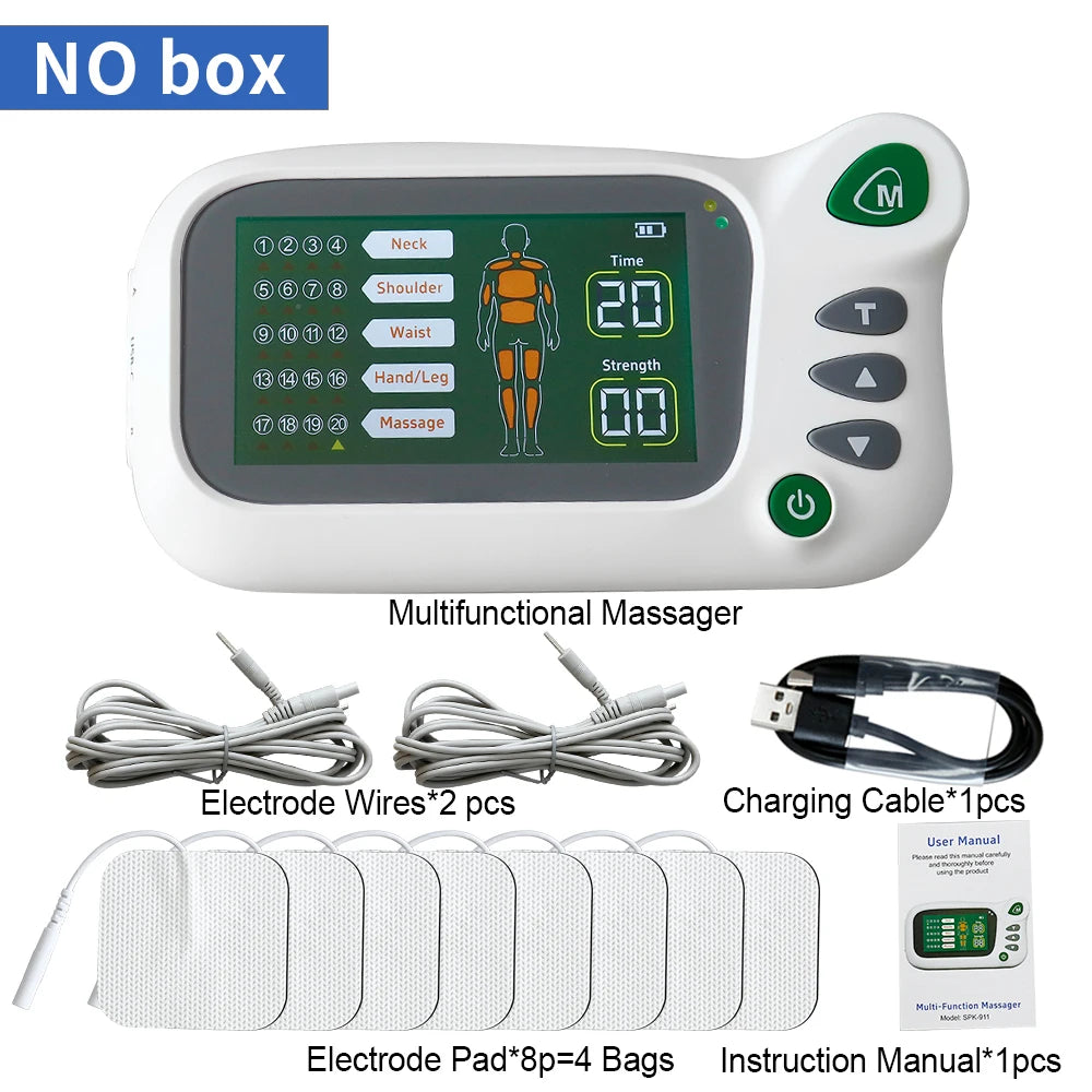 TENS EMS Muscle Stimulator – 20 Modes Rechargeable Massager TENS EMS Massager Qst No Box