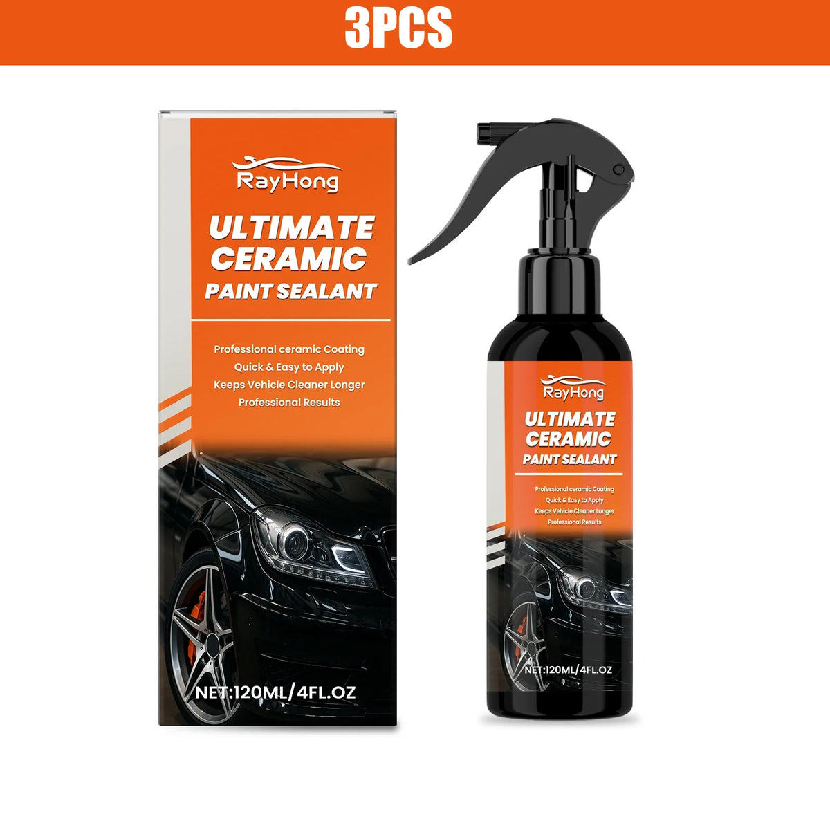 Rayhong Ceramic Coating Spray – Car Paint Protection & Shine Ceramic Coating Spray Qst 3