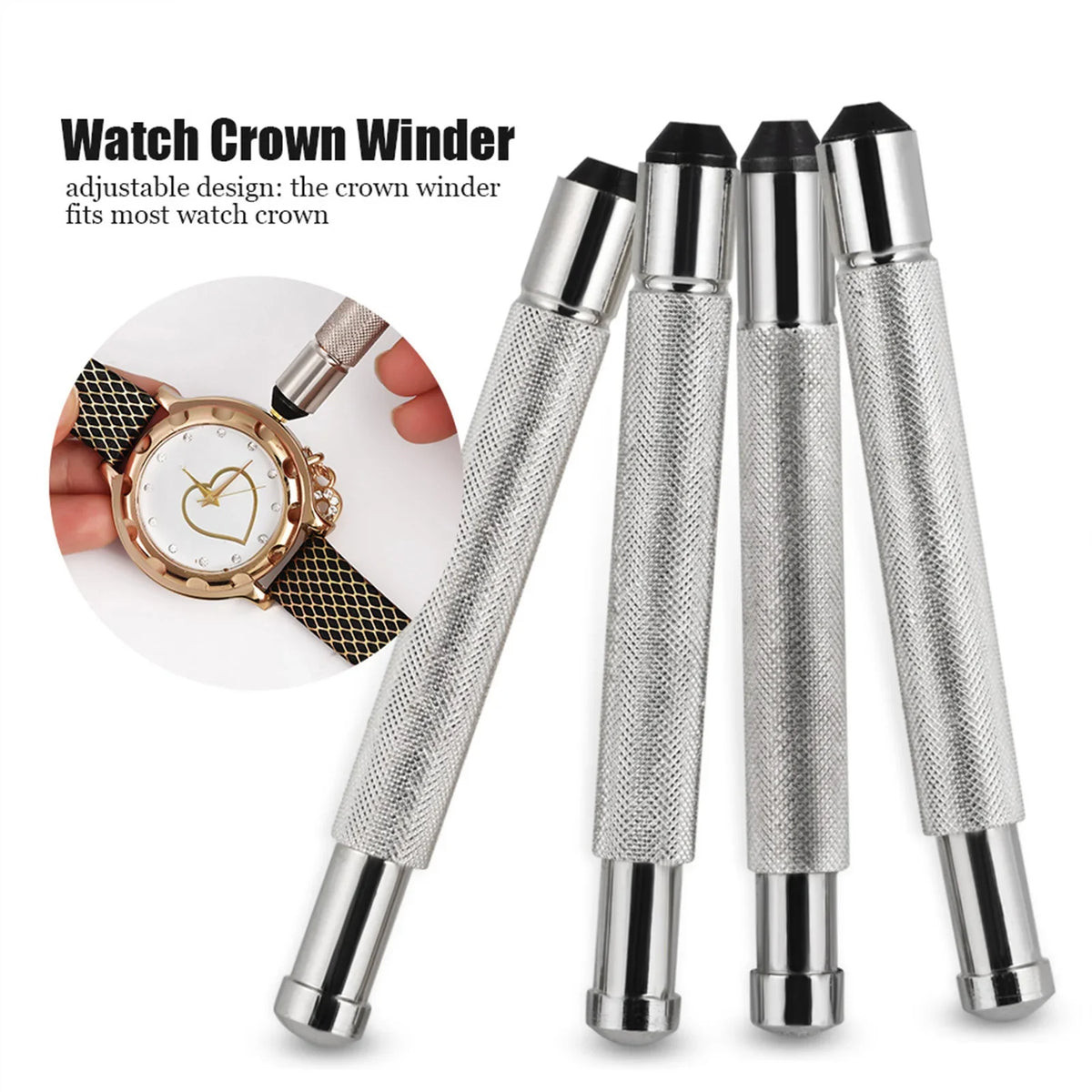 Watch Crown Winder Tool – 3-Piece Set for Mechanical Watches Watch Repair Tool Qme