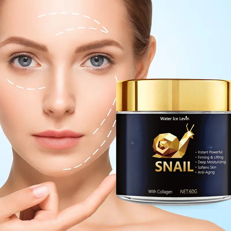 Snail Mucin Cream – Hyaluronic Acid & Collagen Deep Moisture Face Moisturizer Cream Qme